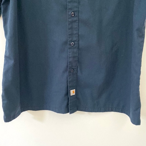 Carhartt Men’s Dark Navy Short Sleeve Button Up Shirt Work Shirt Sz 2XL - Picture 3 of 8